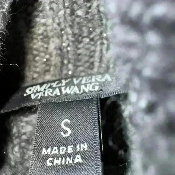 Simply Vera Wang RIBBED COWL NECK KNIT SWEATER Tunic Green Size Small - Picture 6 of 6